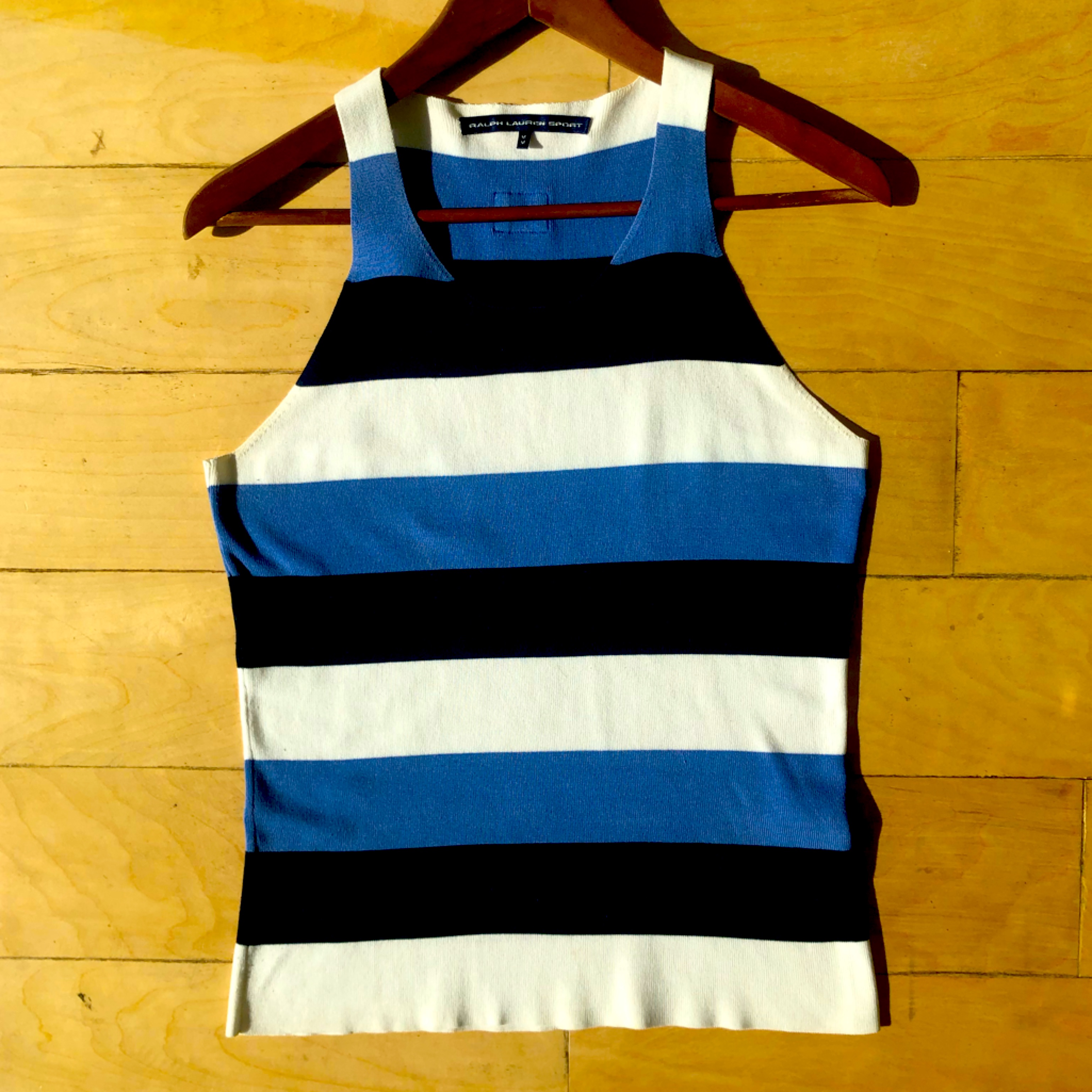 Ralph Lauren Sport Cotton/Nylon Elastane Tank Top Size M 32” Bust, 18” Length